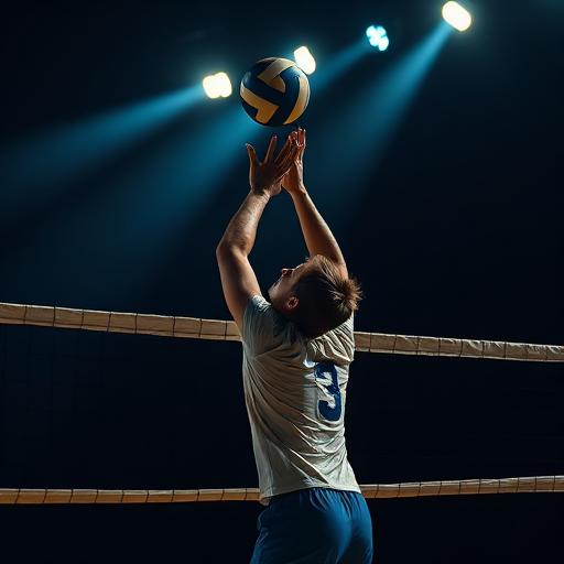 Volleyball action shot